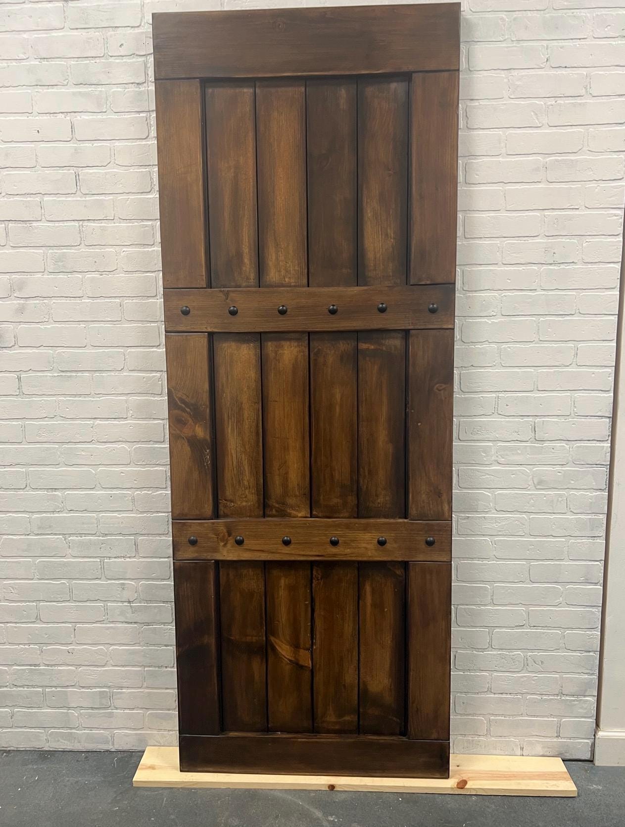 Custom Three Panel Clavo Barn Door