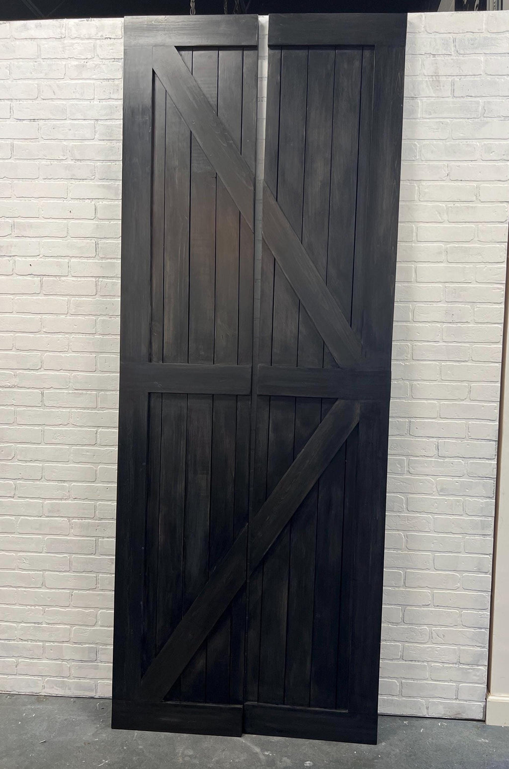 British Brace Barn Door, Shabby Chic Bi-fold, Hinged