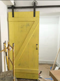 Custom Classic Z Barn Door, Yellow Painted Door