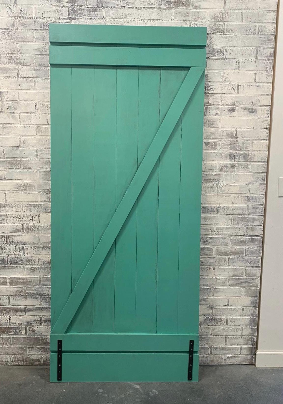 Custom Classic Z Barn Door, Yellow Painted Door