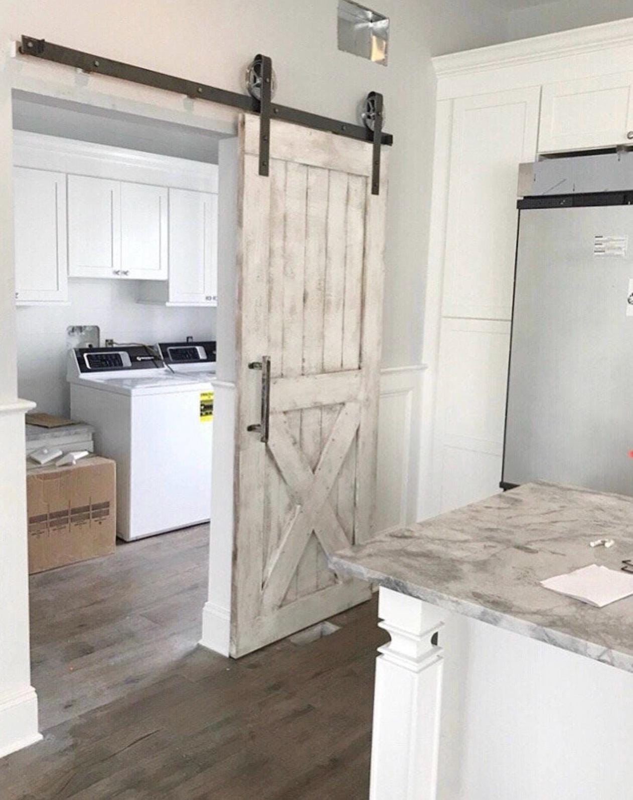 Custom Bottom X Sliding Barn Door