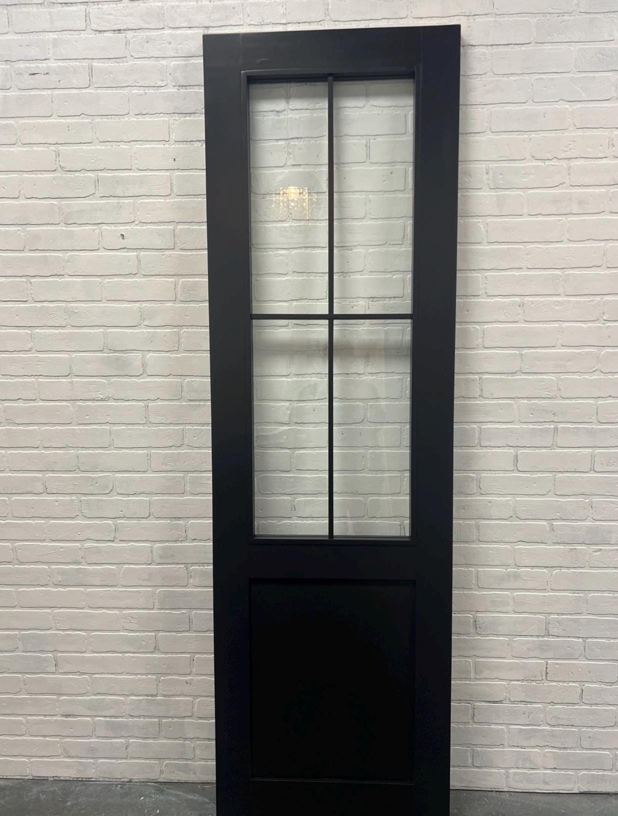 Custom Built Glass French Barn Door, 4 Lite Design