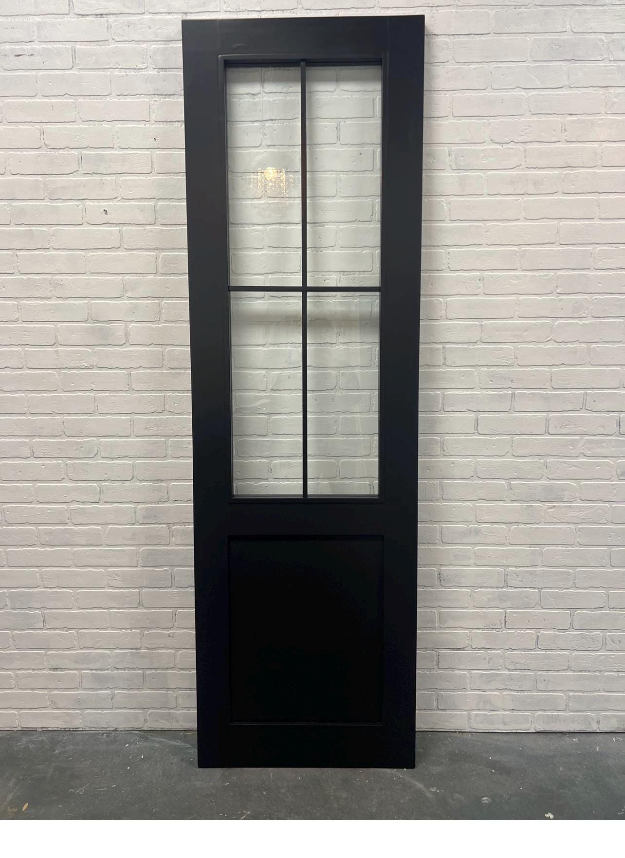Custom Built Glass French Barn Door, 4 Lite Design
