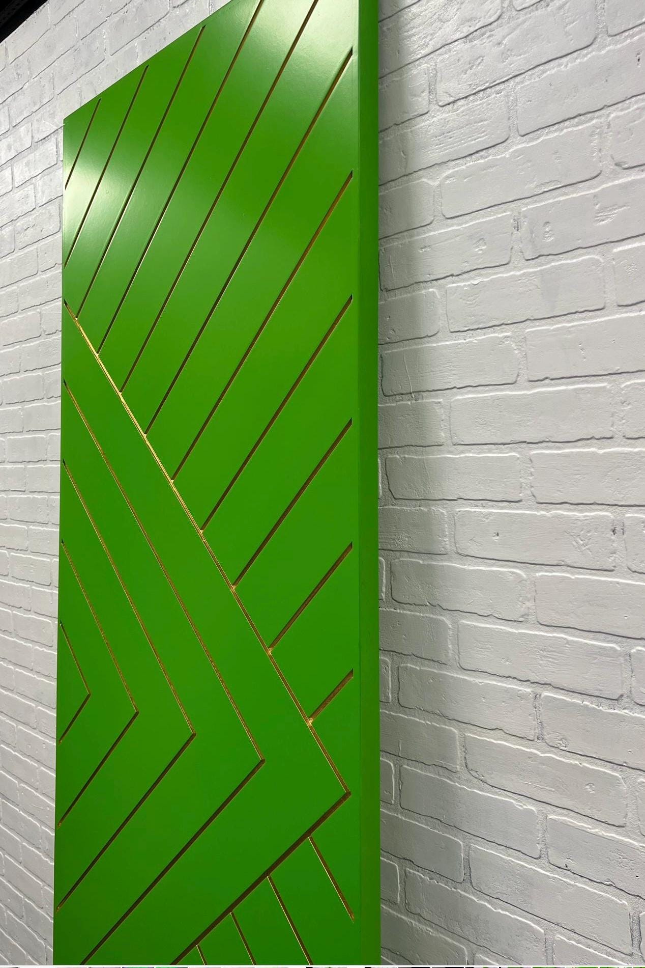 Custom Painted Chevron Door, Aztec Design