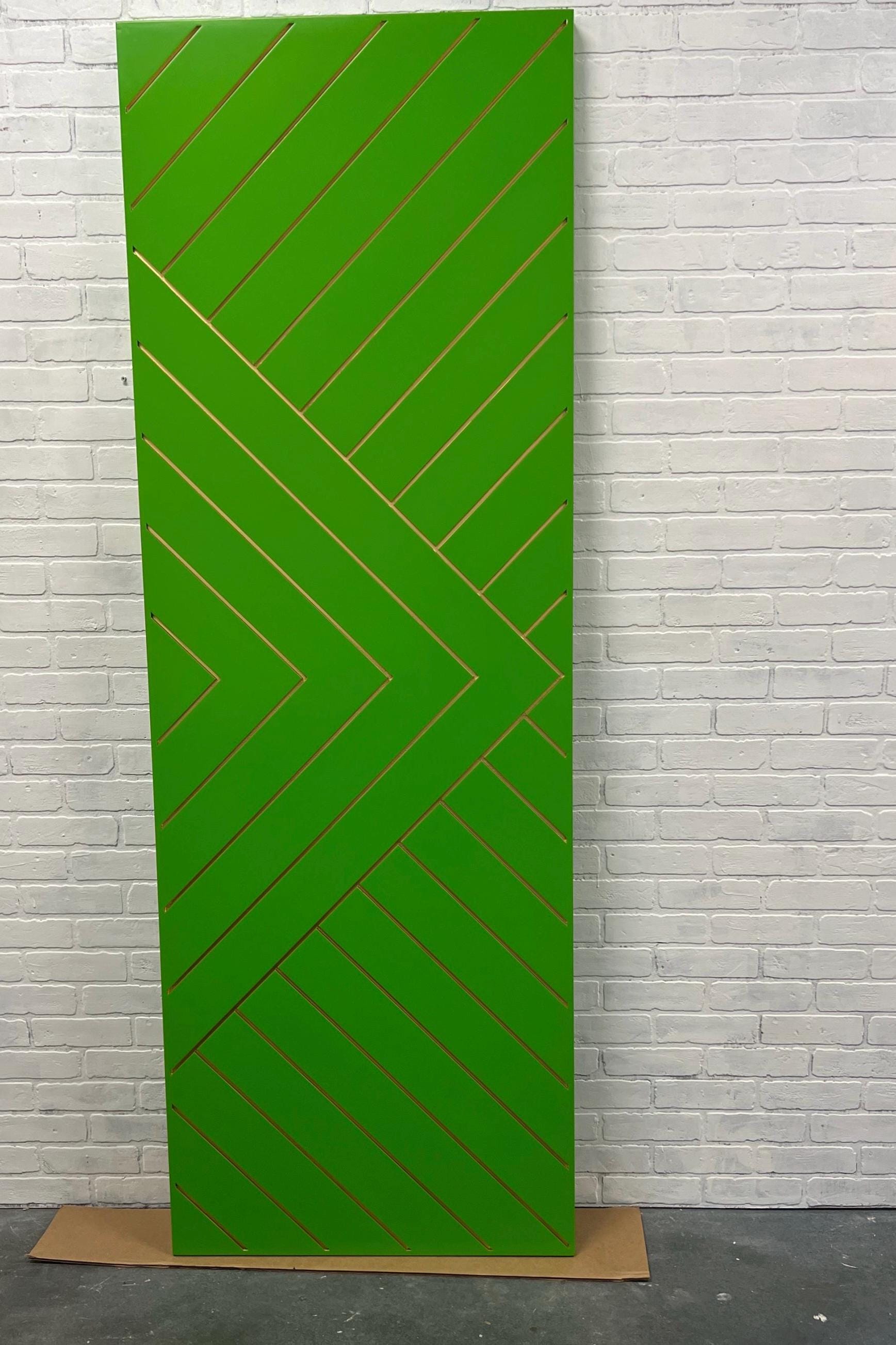 Custom Painted Chevron Door, Aztec Design