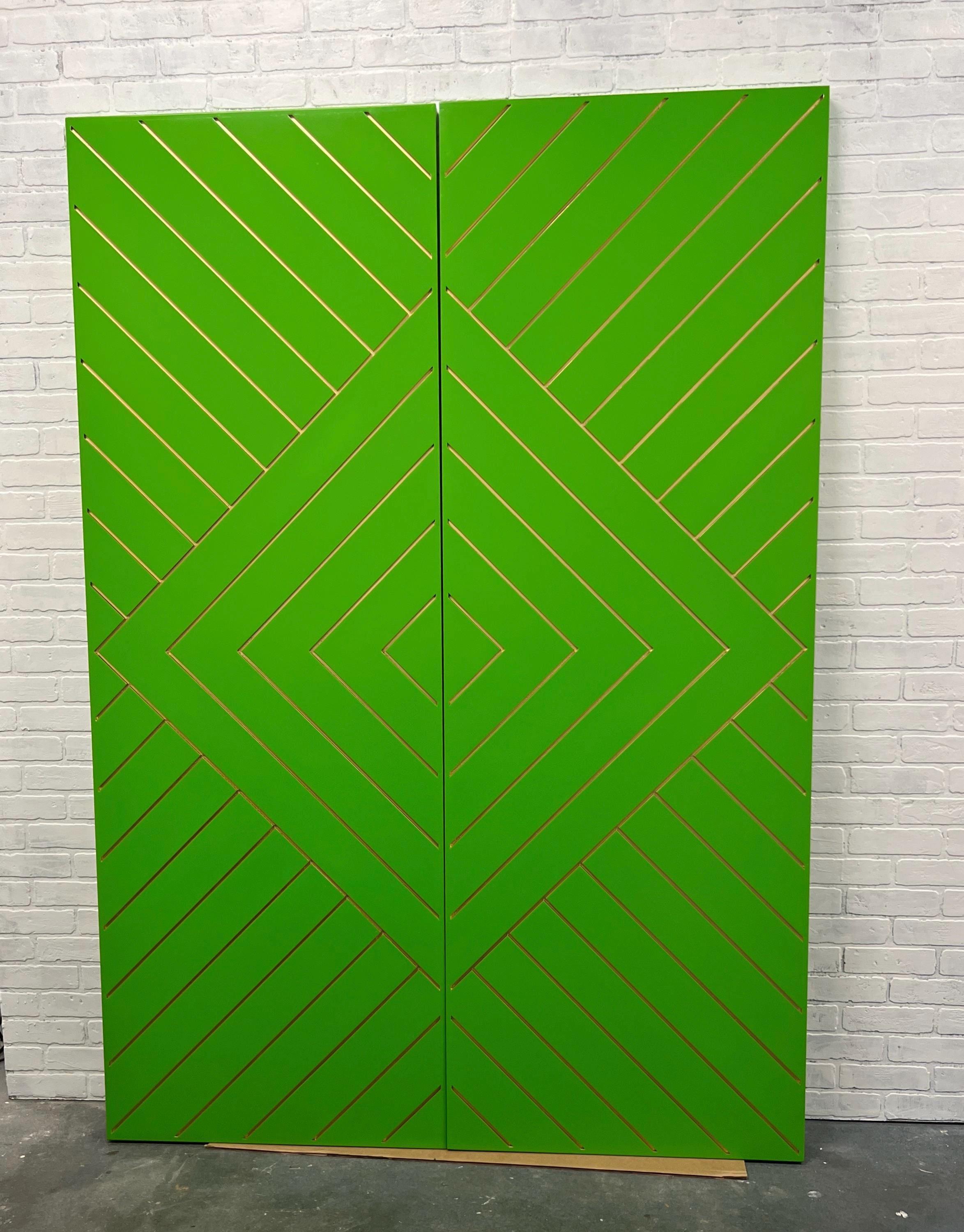 Custom Painted Chevron Door, Aztec Design