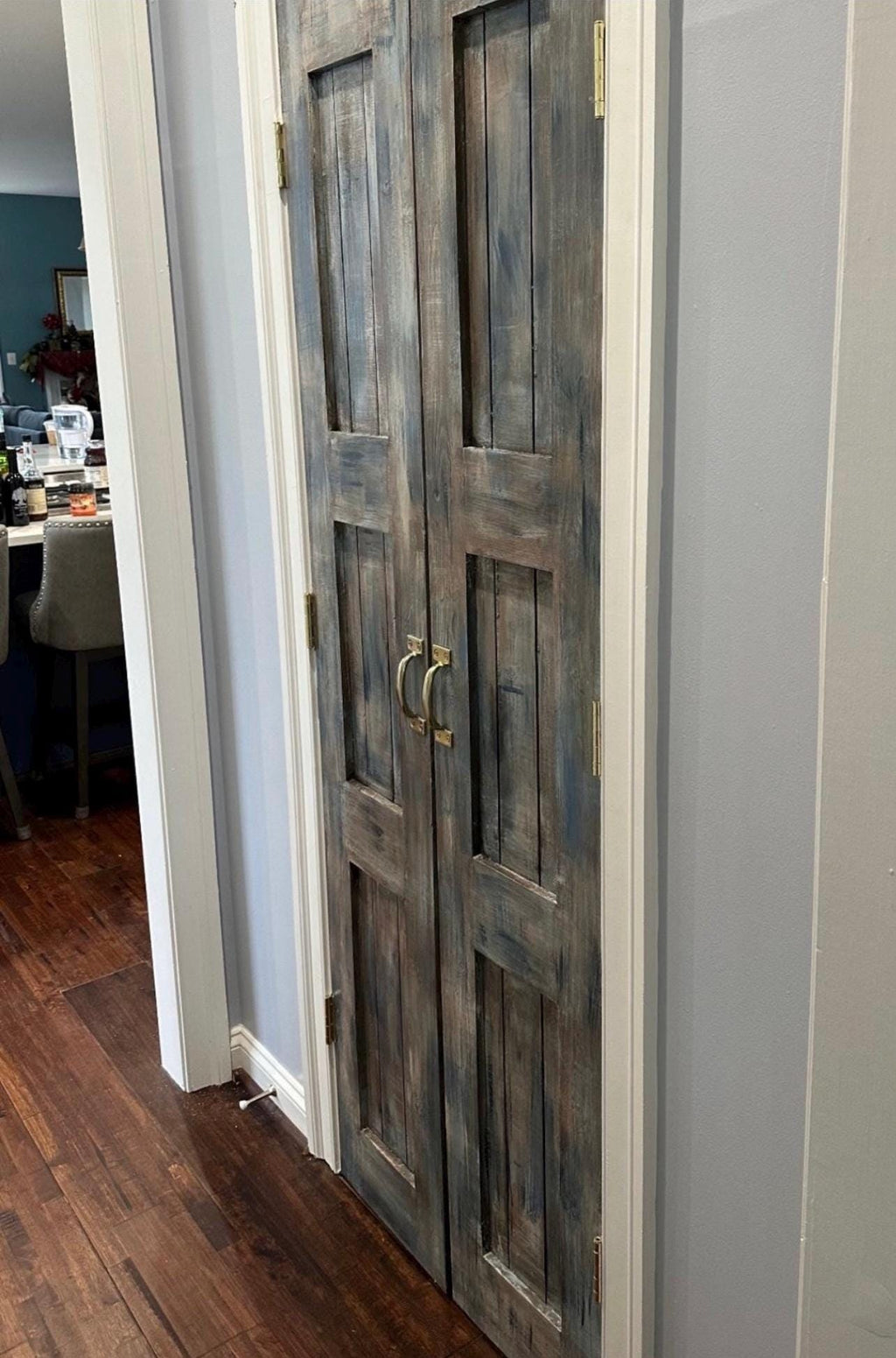 Custom Painted Pantry Doors, French Country Style