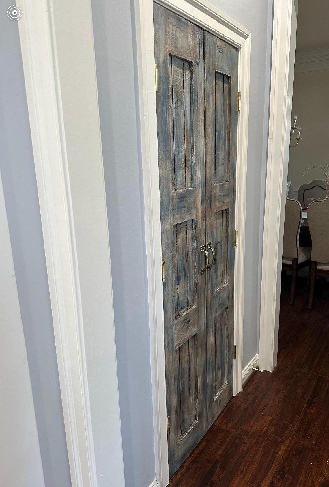 Custom Painted Pantry Doors, French Country Style