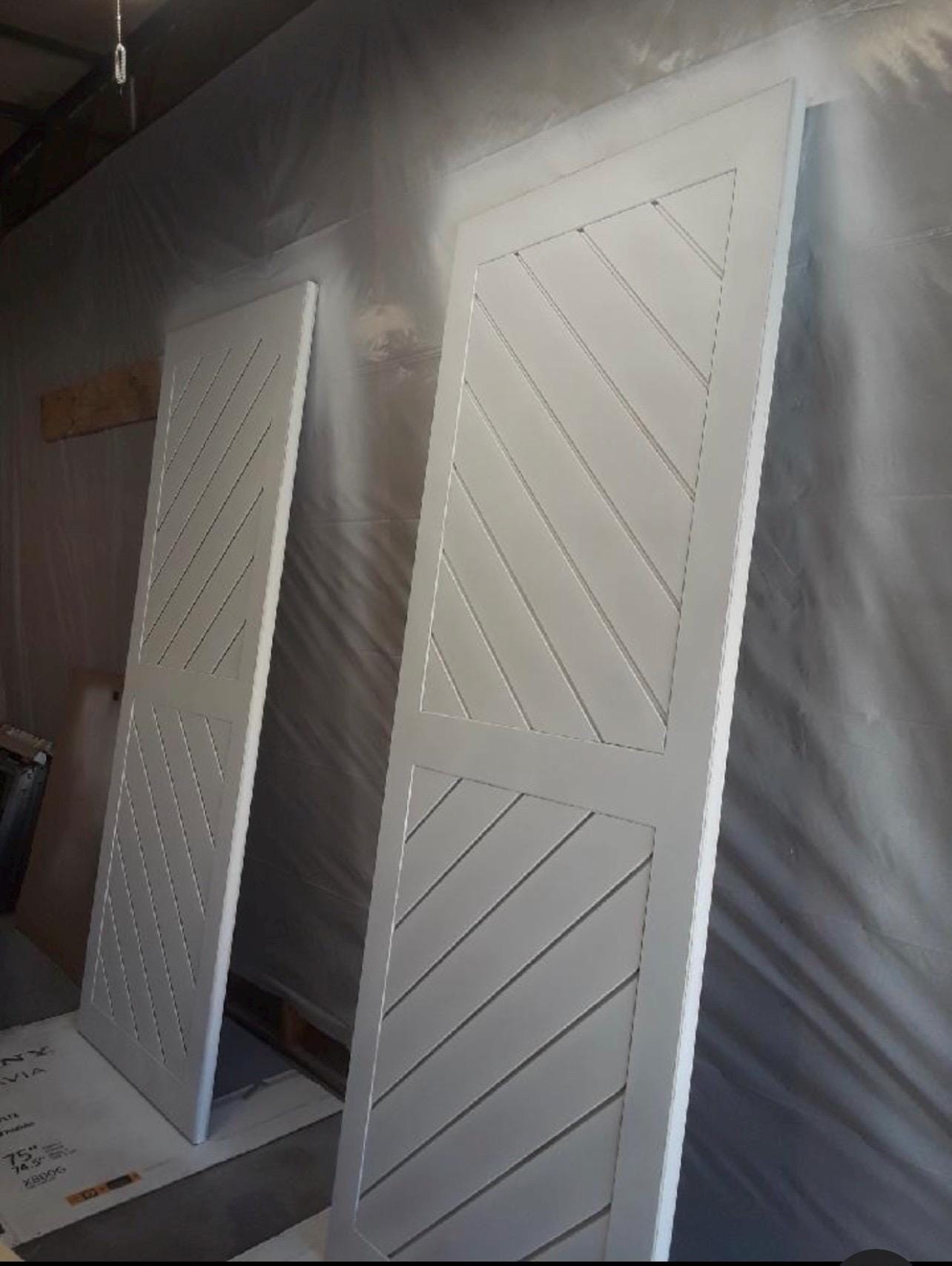 Chevron Barn Door, Modern Custom Wood Door