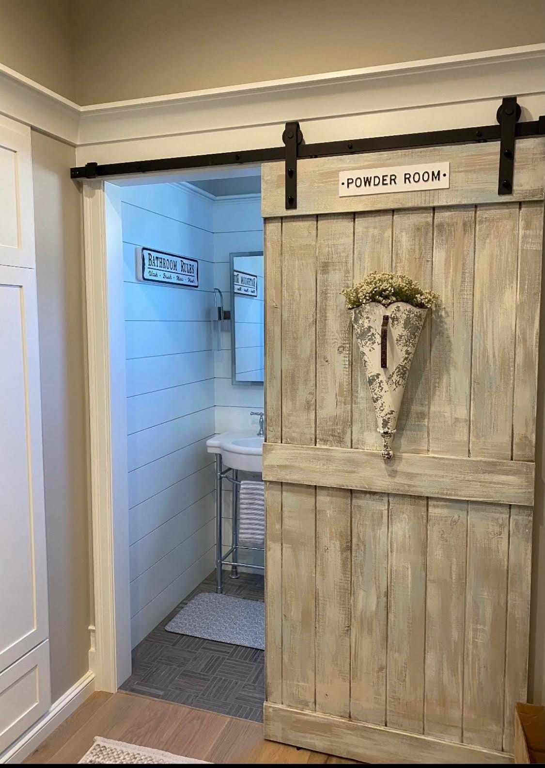 Coastal Farmhouse Plank Custom Barn Door