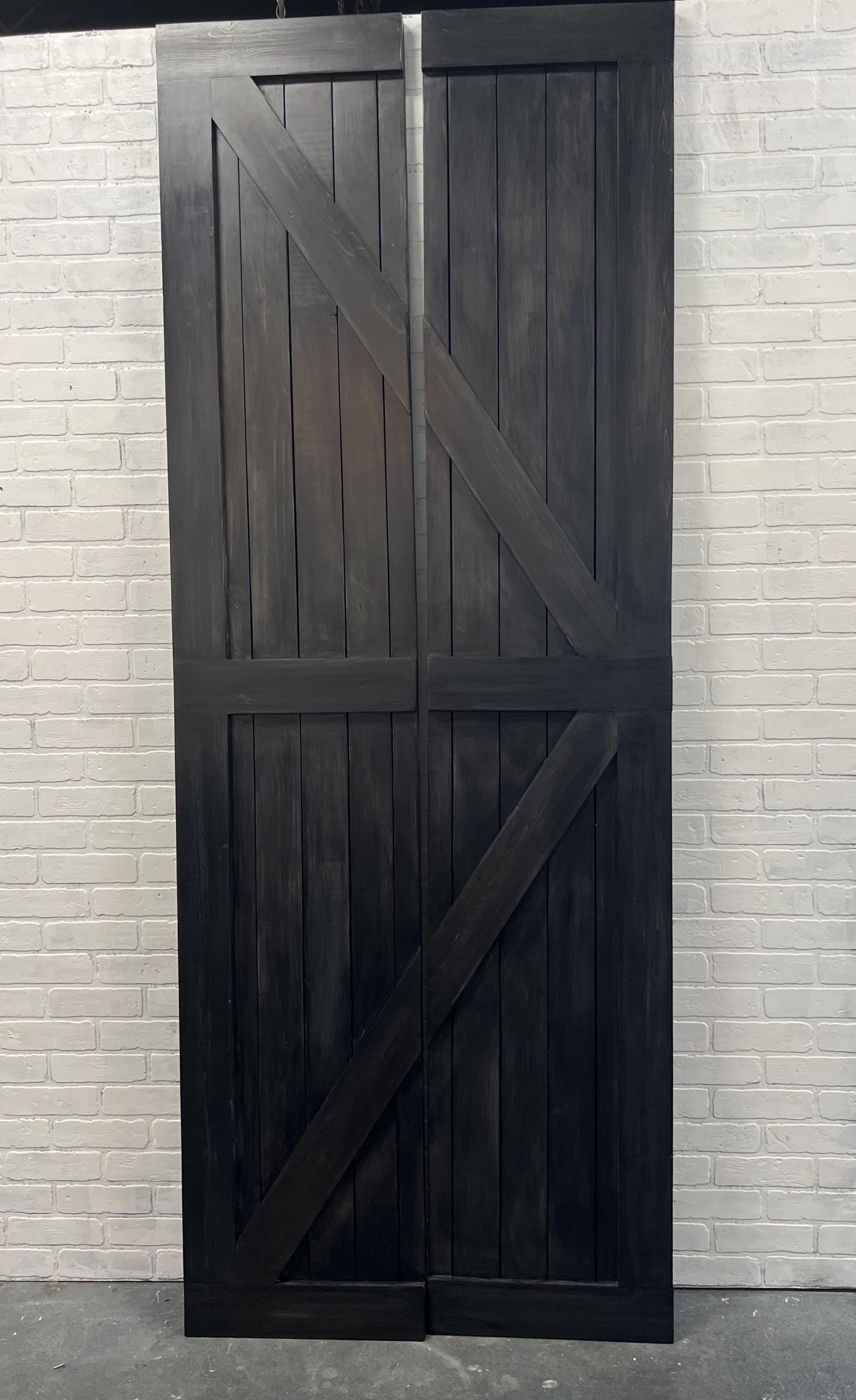 British Brace Barn Door, Shabby Chic Bi-fold, Hinged