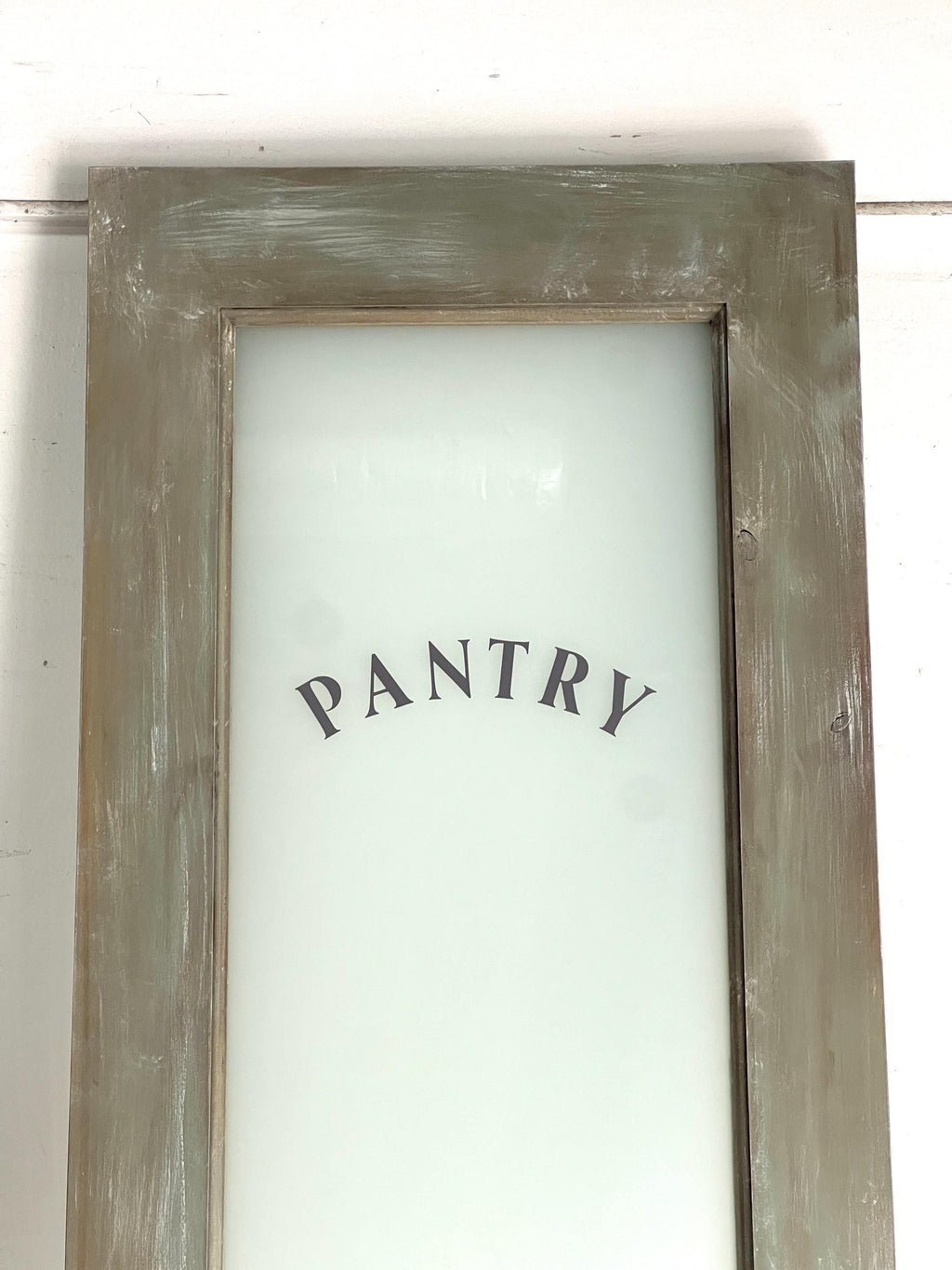 Custom Solid Wood Pantry Door, Raised Panel, Half Lite