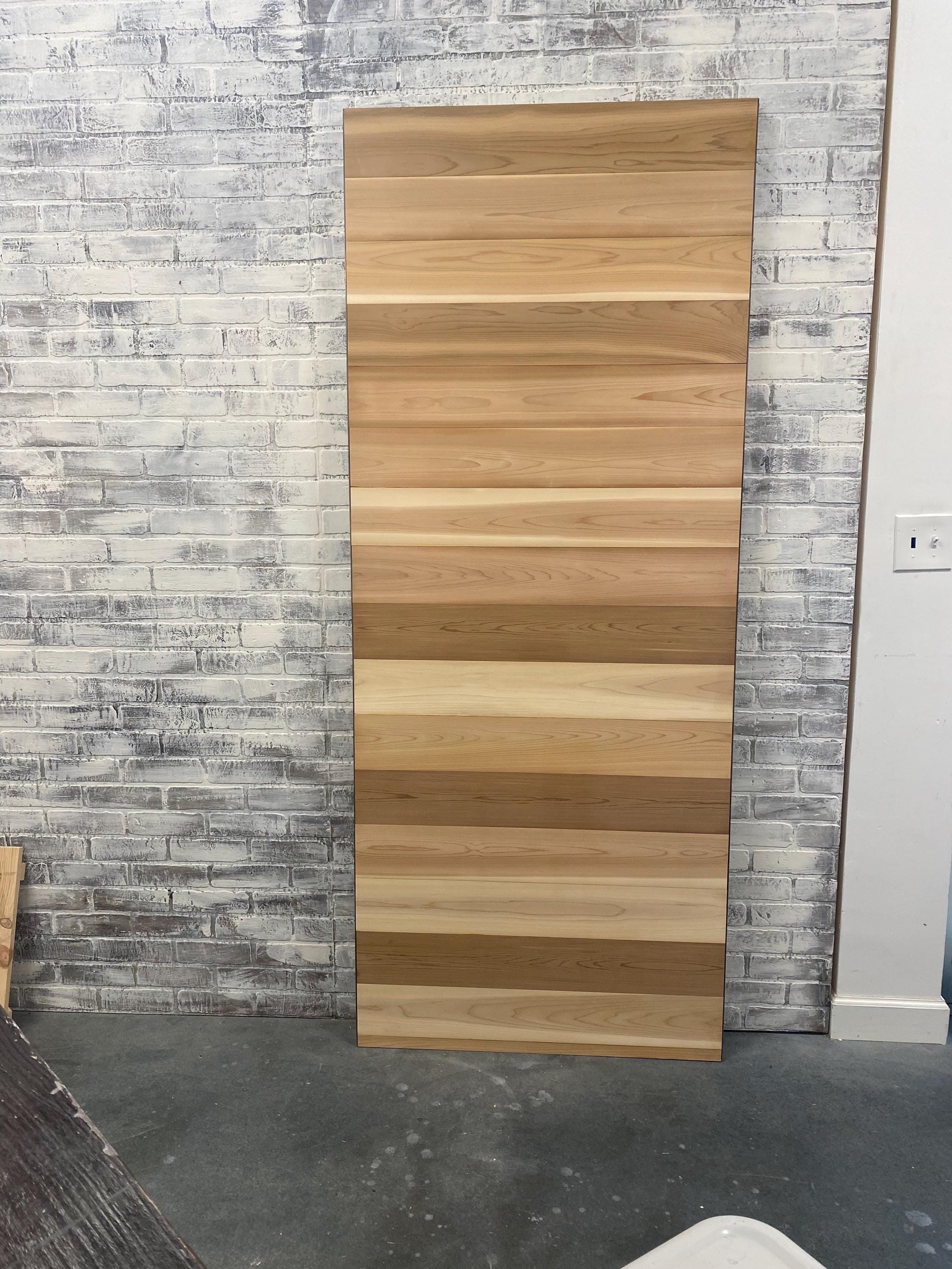 Rustic Cedar Horizontal Plank Sliding Barn Door