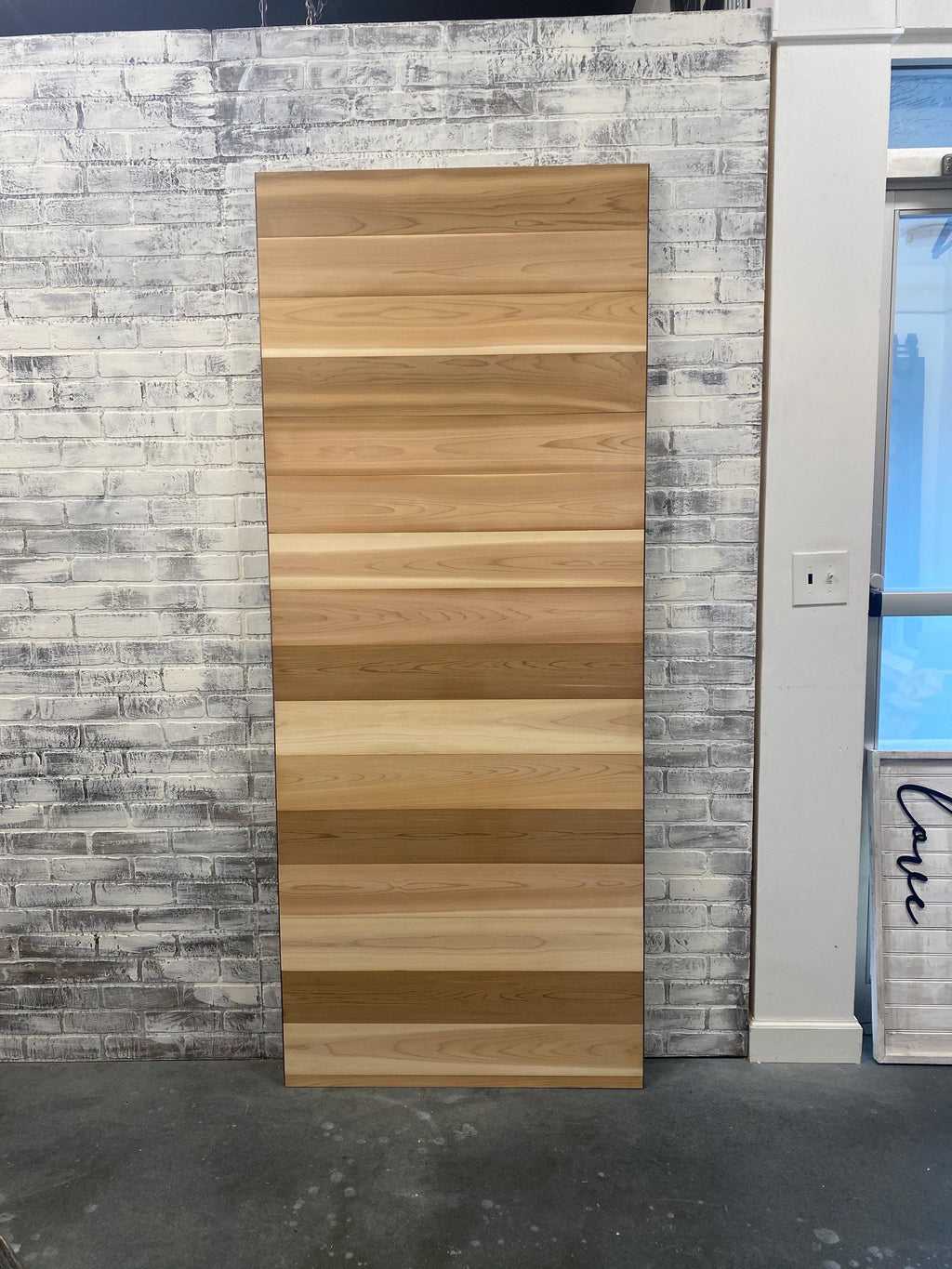 Rustic Cedar Horizontal Plank Sliding Barn Door