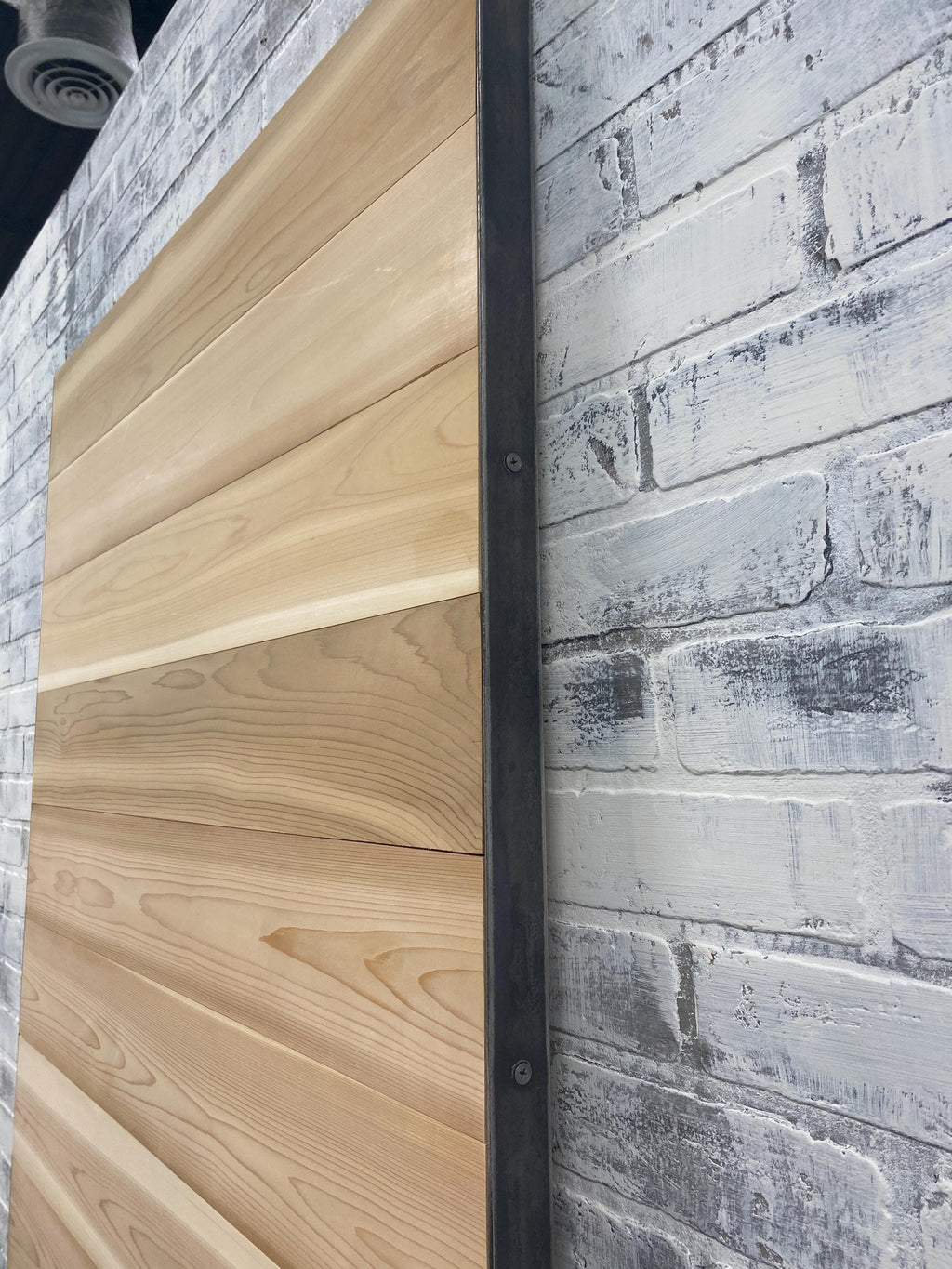 Rustic Cedar Horizontal Plank Sliding Barn Door