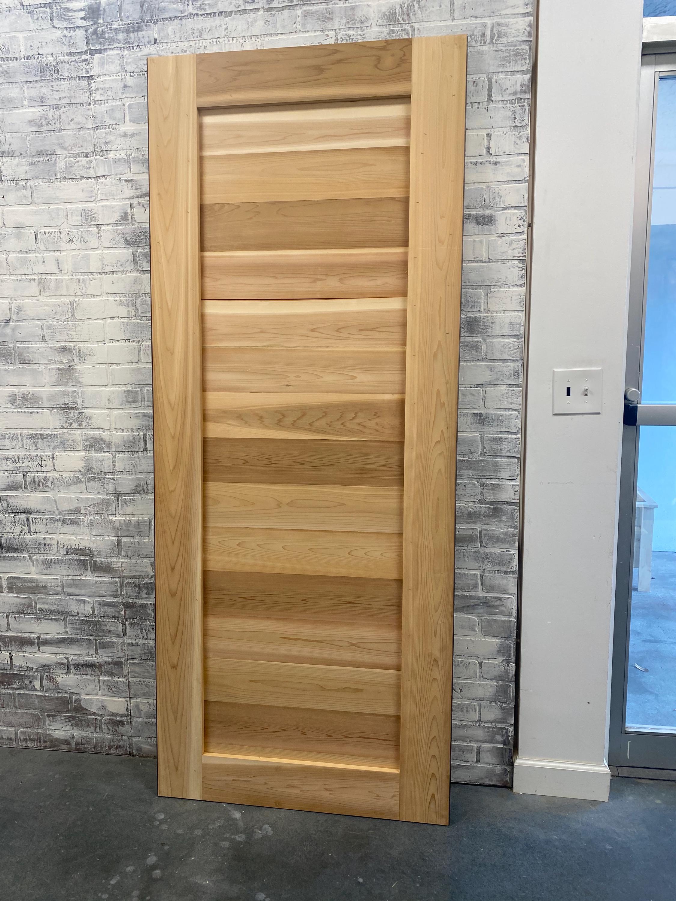 Rustic Cedar Horizontal Plank Sliding Barn Door