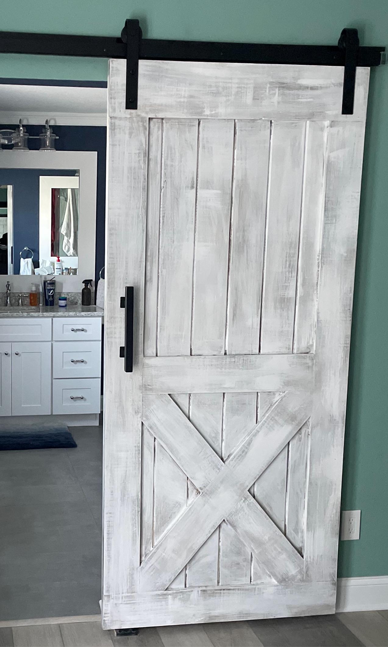 Custom Bottom X Sliding Barn Door