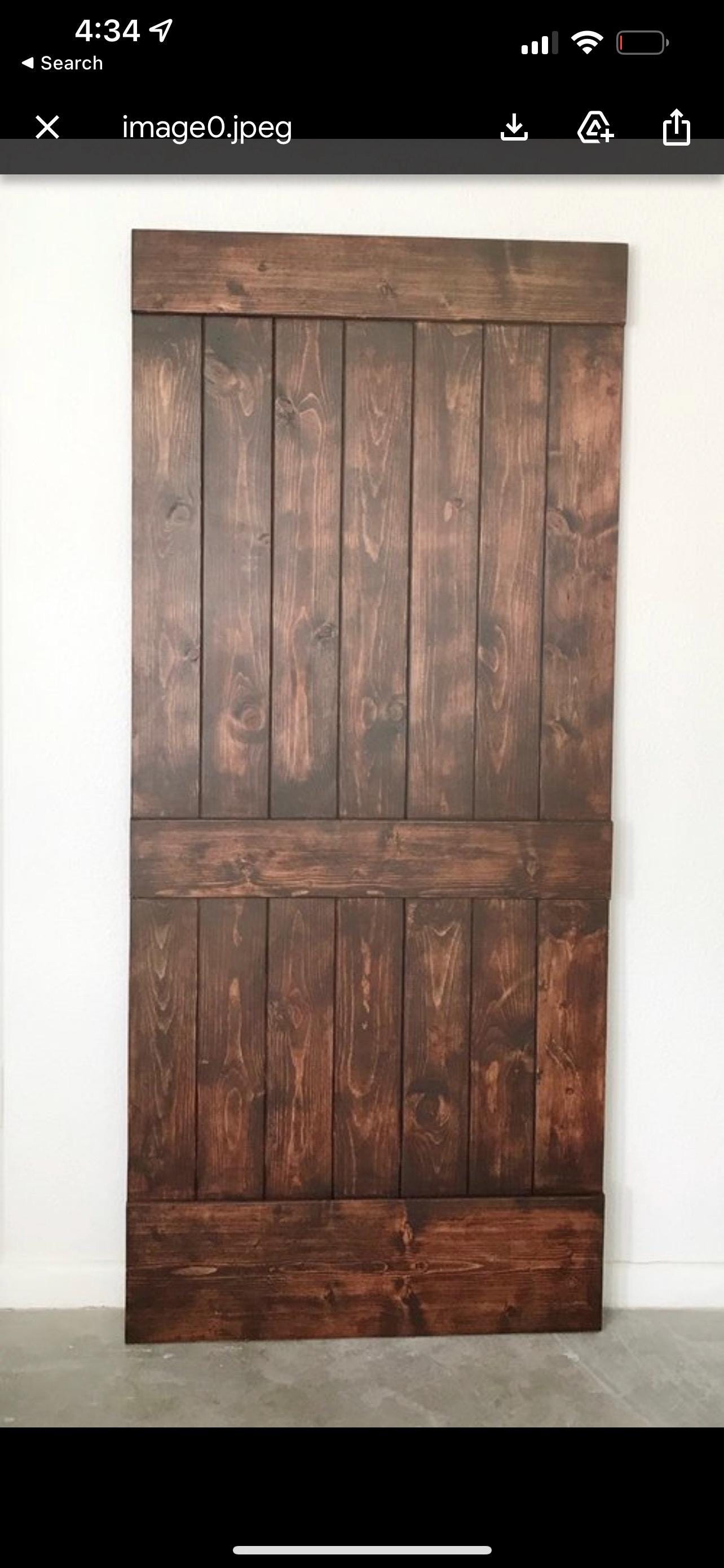 Custom Farmhouse Plank Barn Door