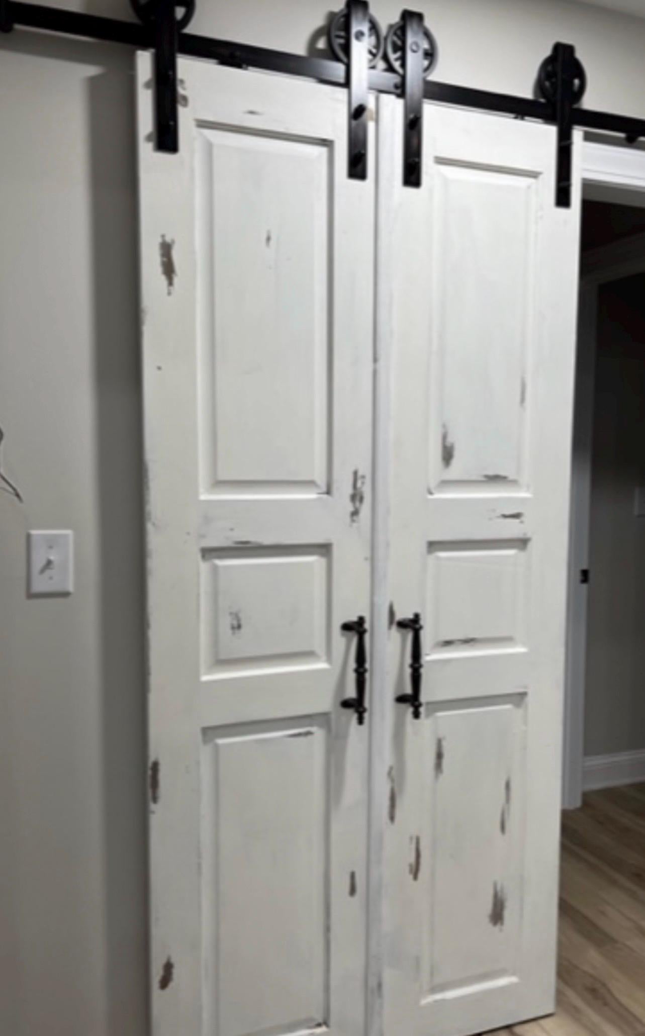 Custom Vintage Style Barn Door, Hand Painted Replica
