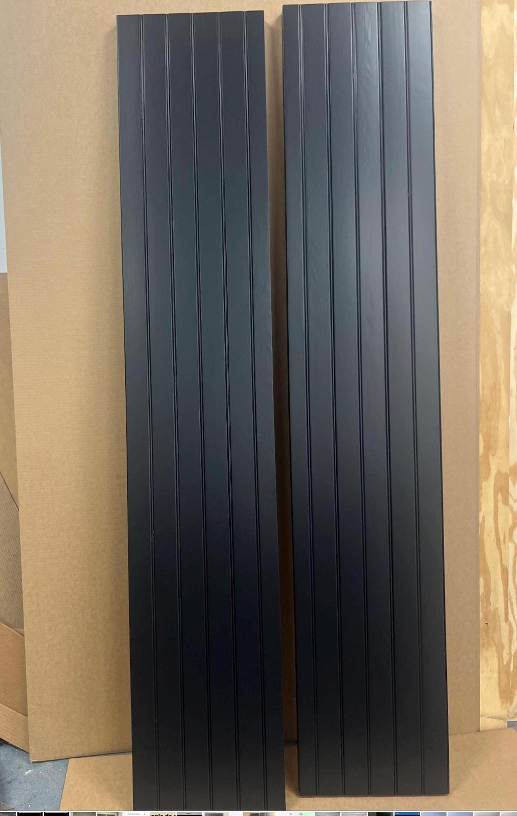 Custom Matte Black Bi-Fold Barn Door, X Design