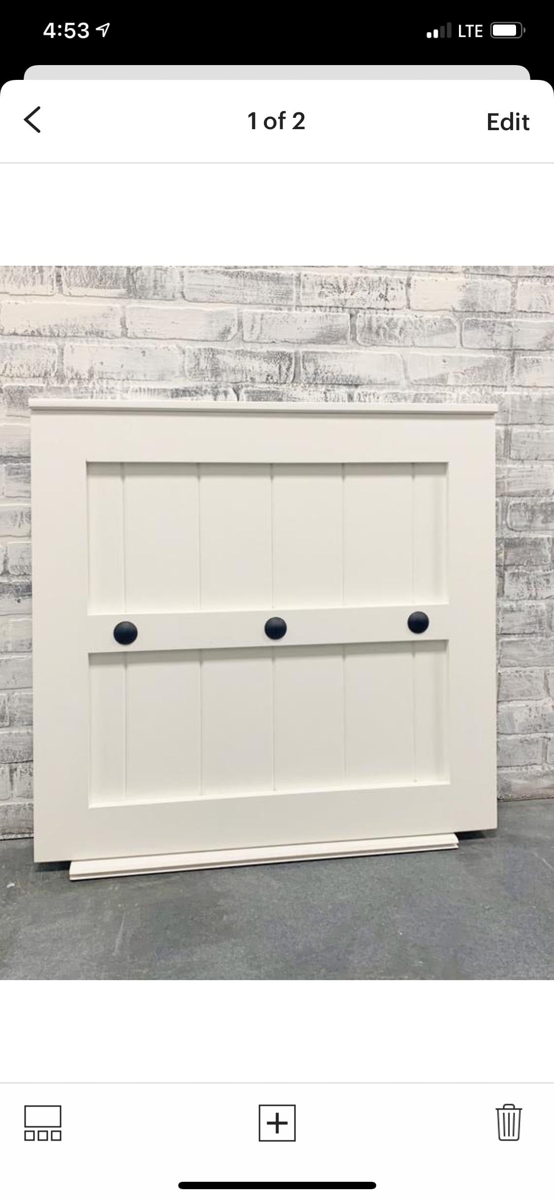 White Barn Door Baby Gate, Industrial Steel Hardware, Custom Sized