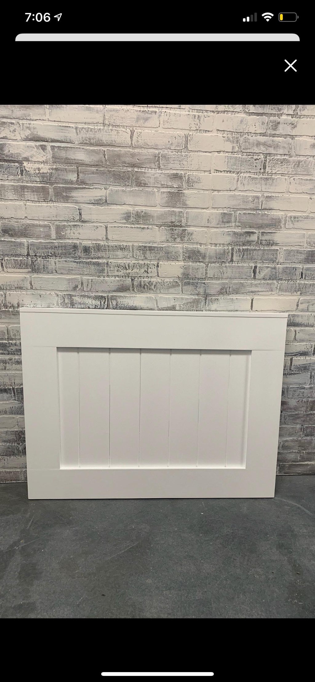 White Barn Door Baby Gate, Industrial Steel Hardware, Custom Sized