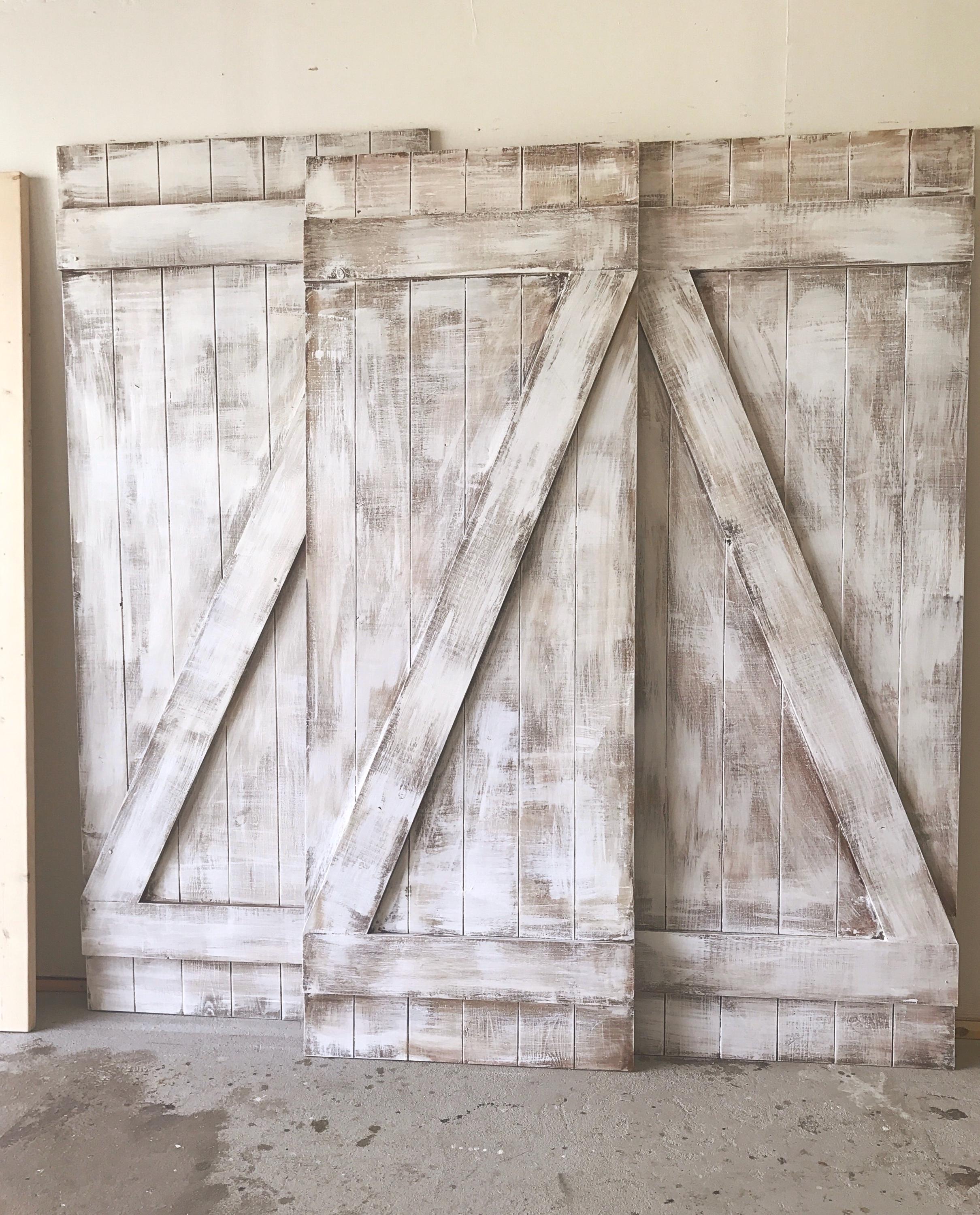 Shabby Chic White Z Barn Door