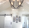 Custom Farmhouse Plank Barn Door with Clavos