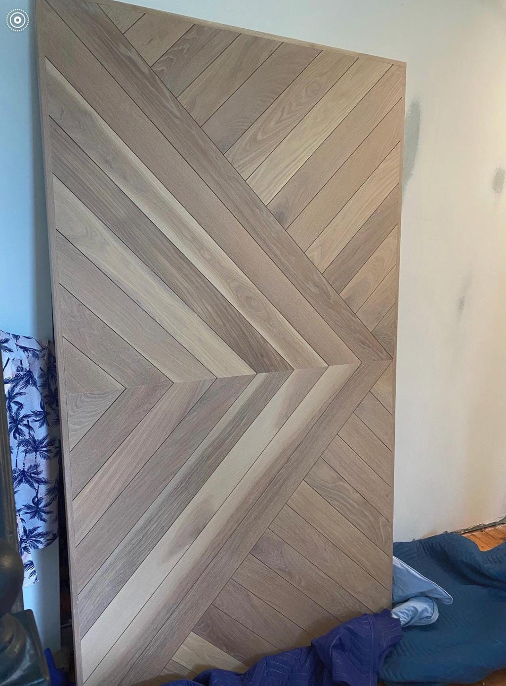 White Oak Chevron Barn Door, Custom Made