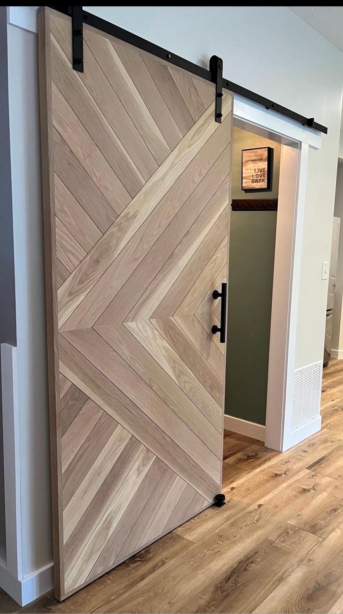 White Oak Chevron Barn Door, Custom Made