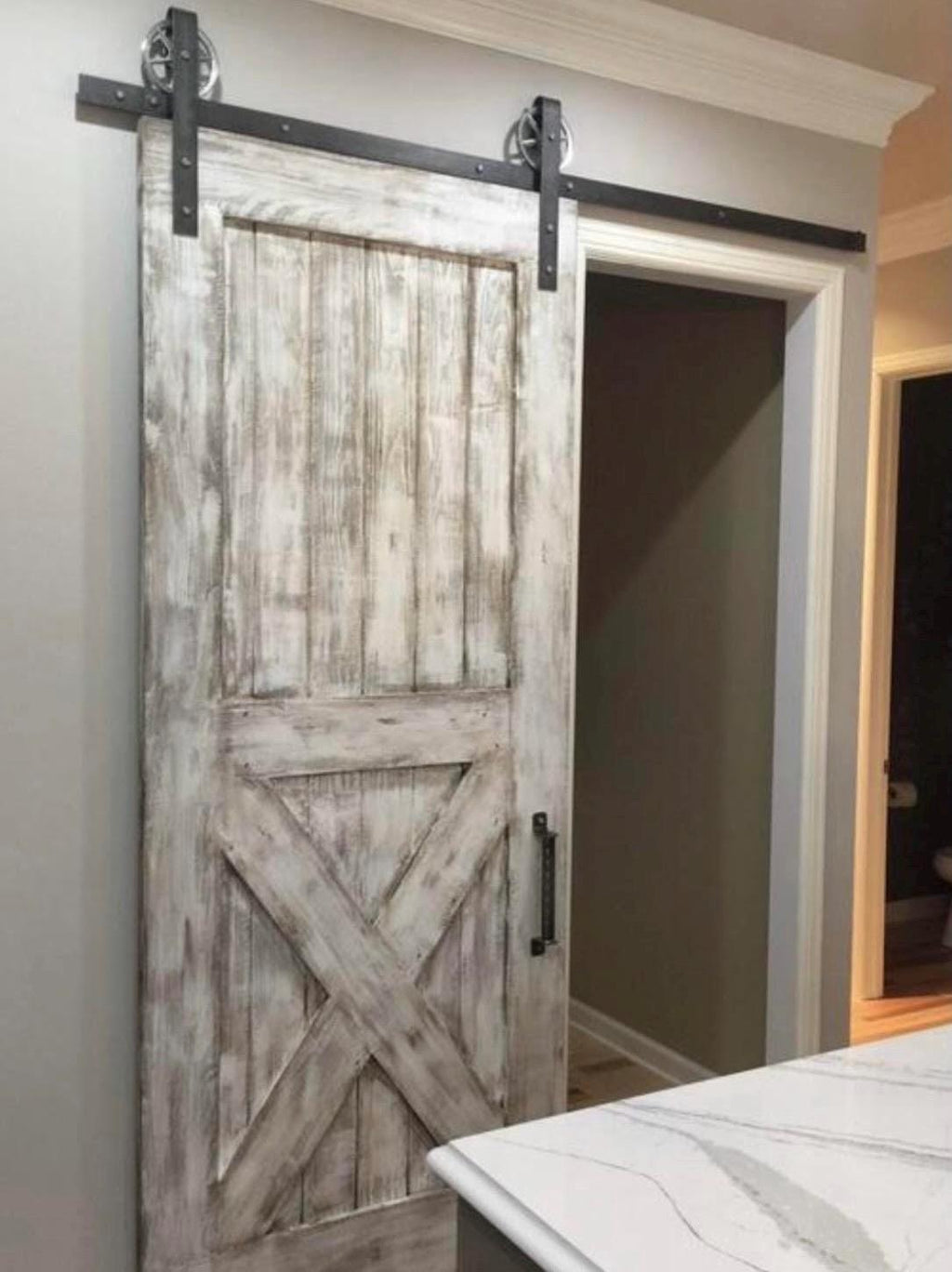 Custom Bottom X Sliding Barn Door