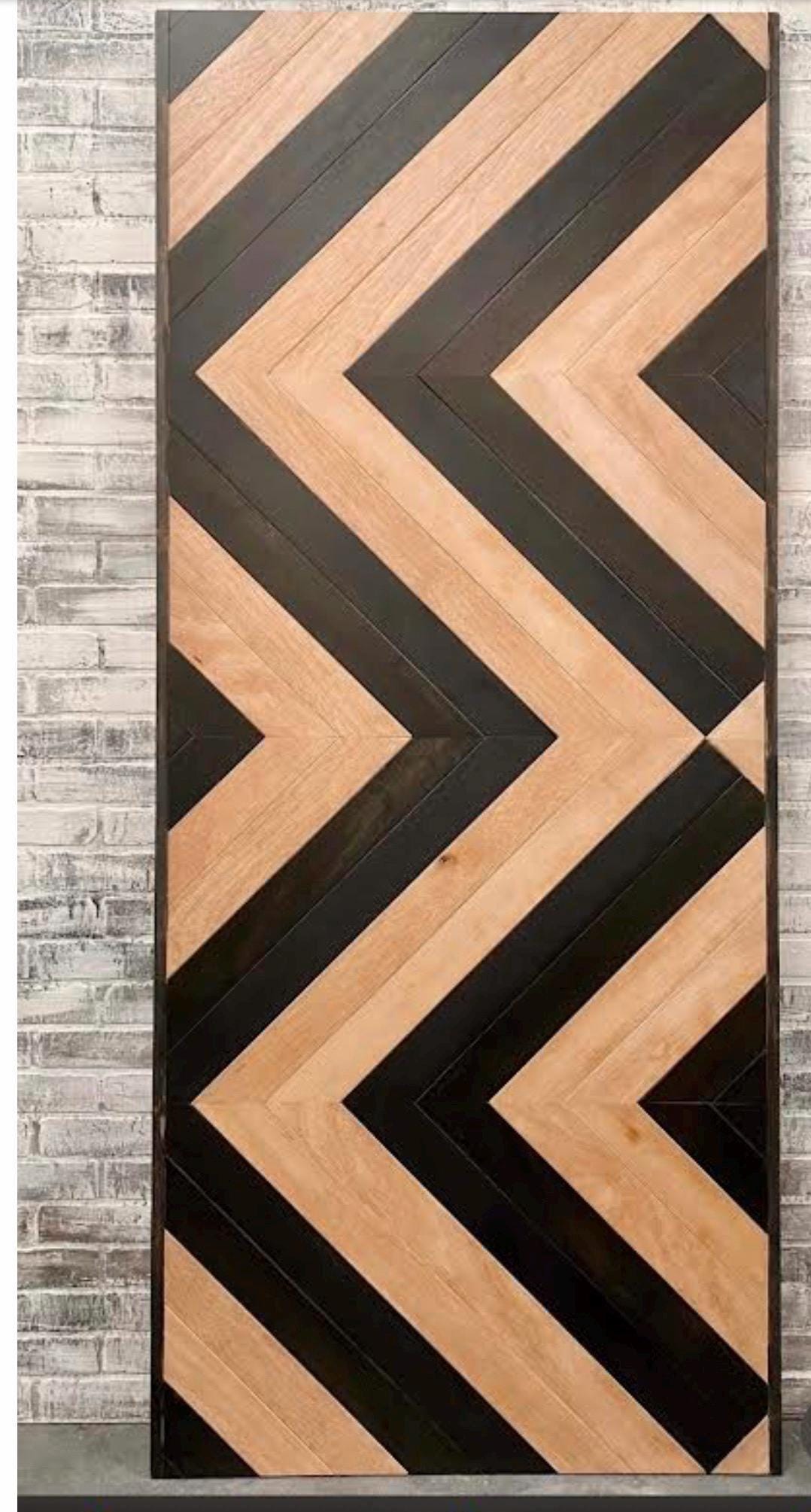 Custom Modern Chevron Barn Door