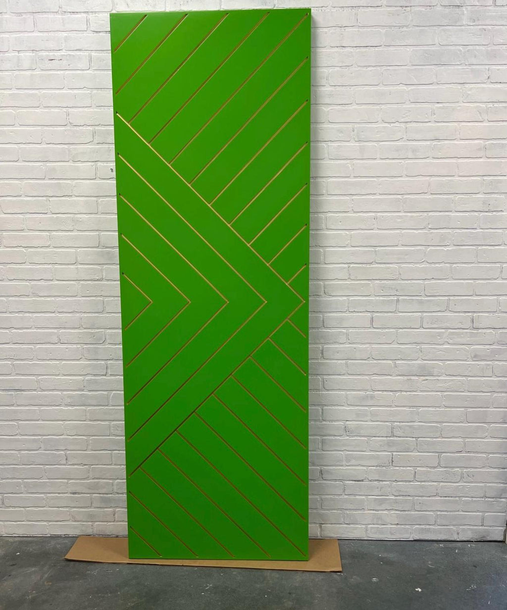 Custom Painted Chevron Door, Aztec Design