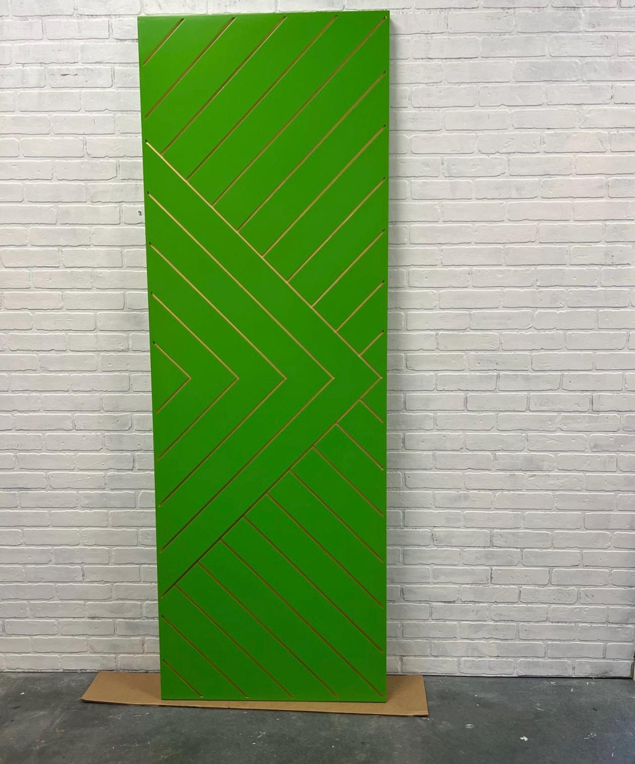Custom Painted Chevron Door, Aztec Design