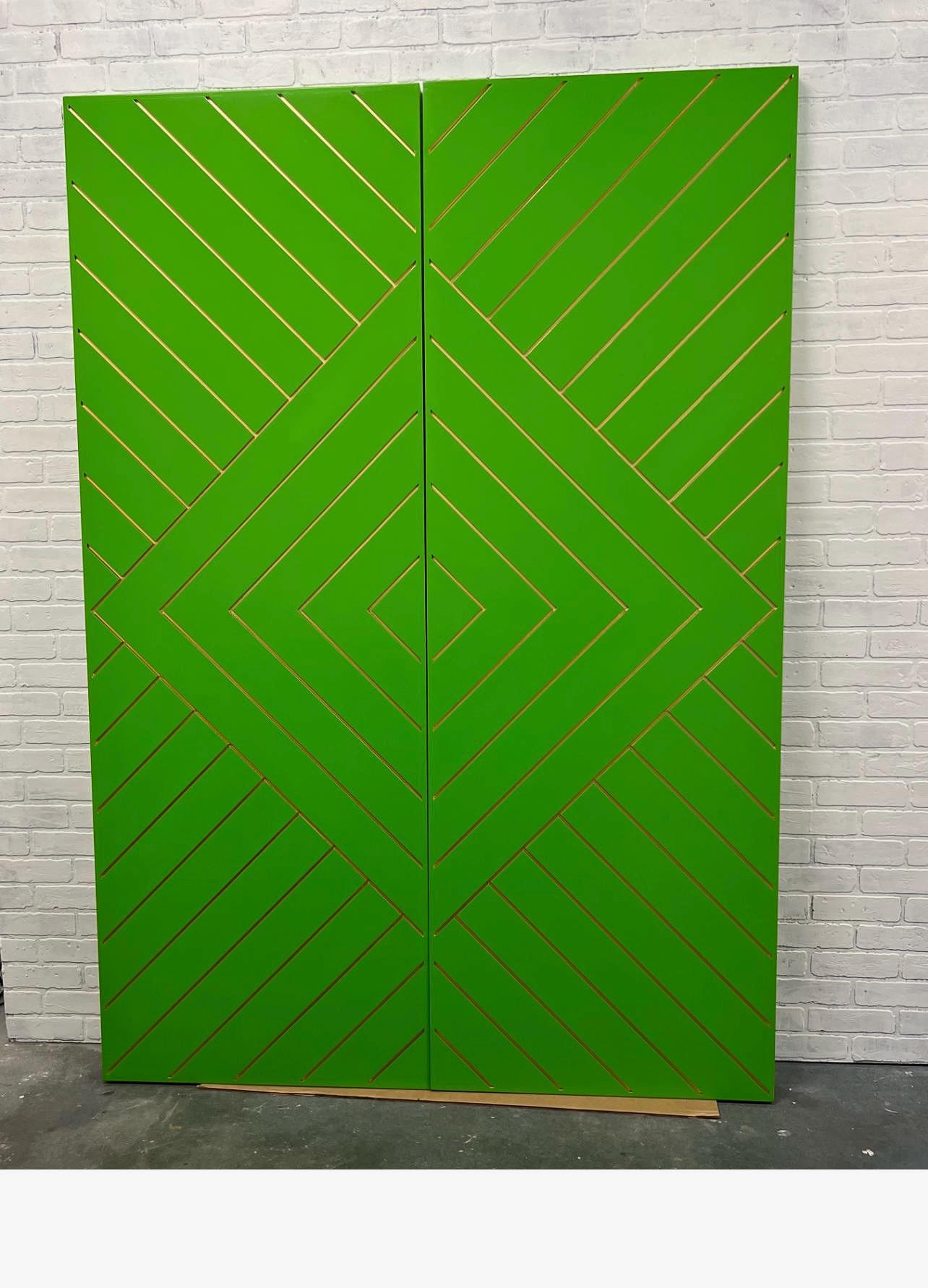 Custom Painted Chevron Door, Aztec Design