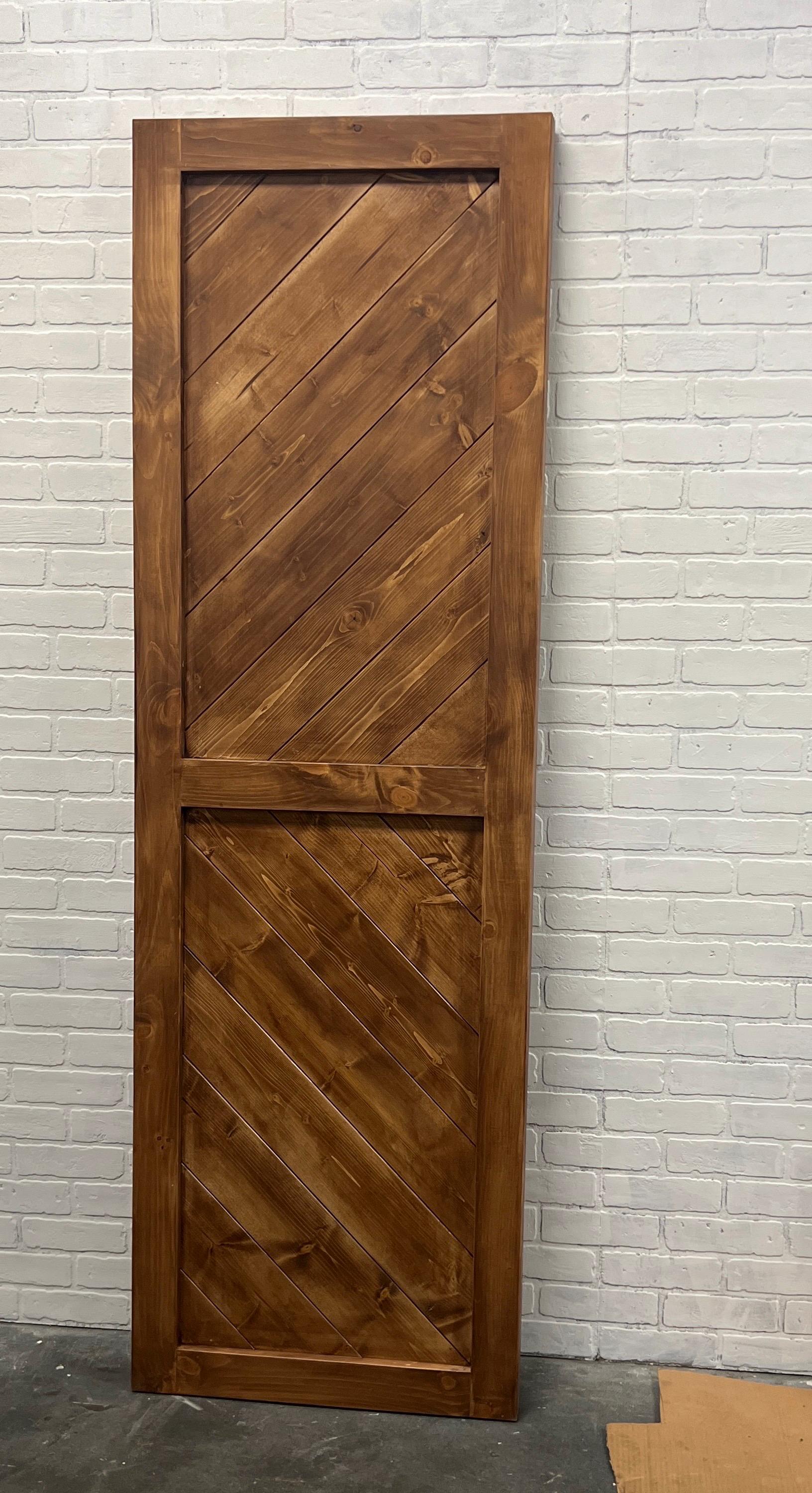 Chevron Barn Door, Modern Custom Wood Door