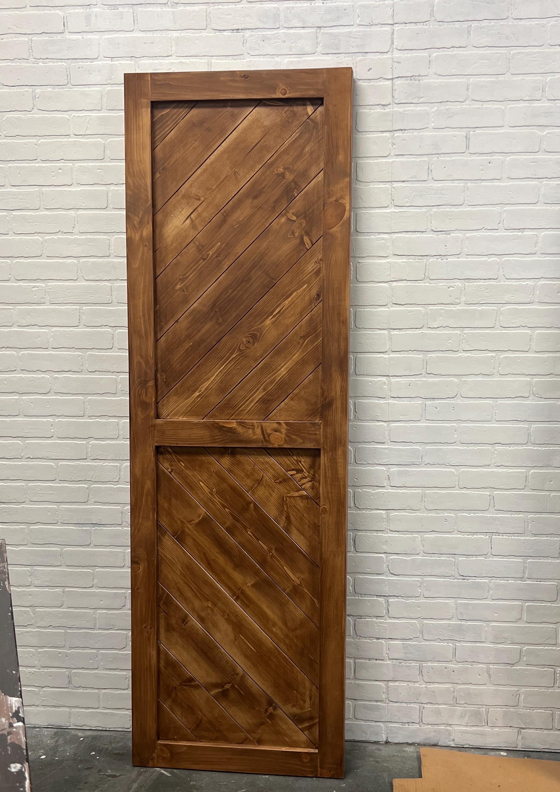 Chevron Barn Door, Modern Custom Wood Door