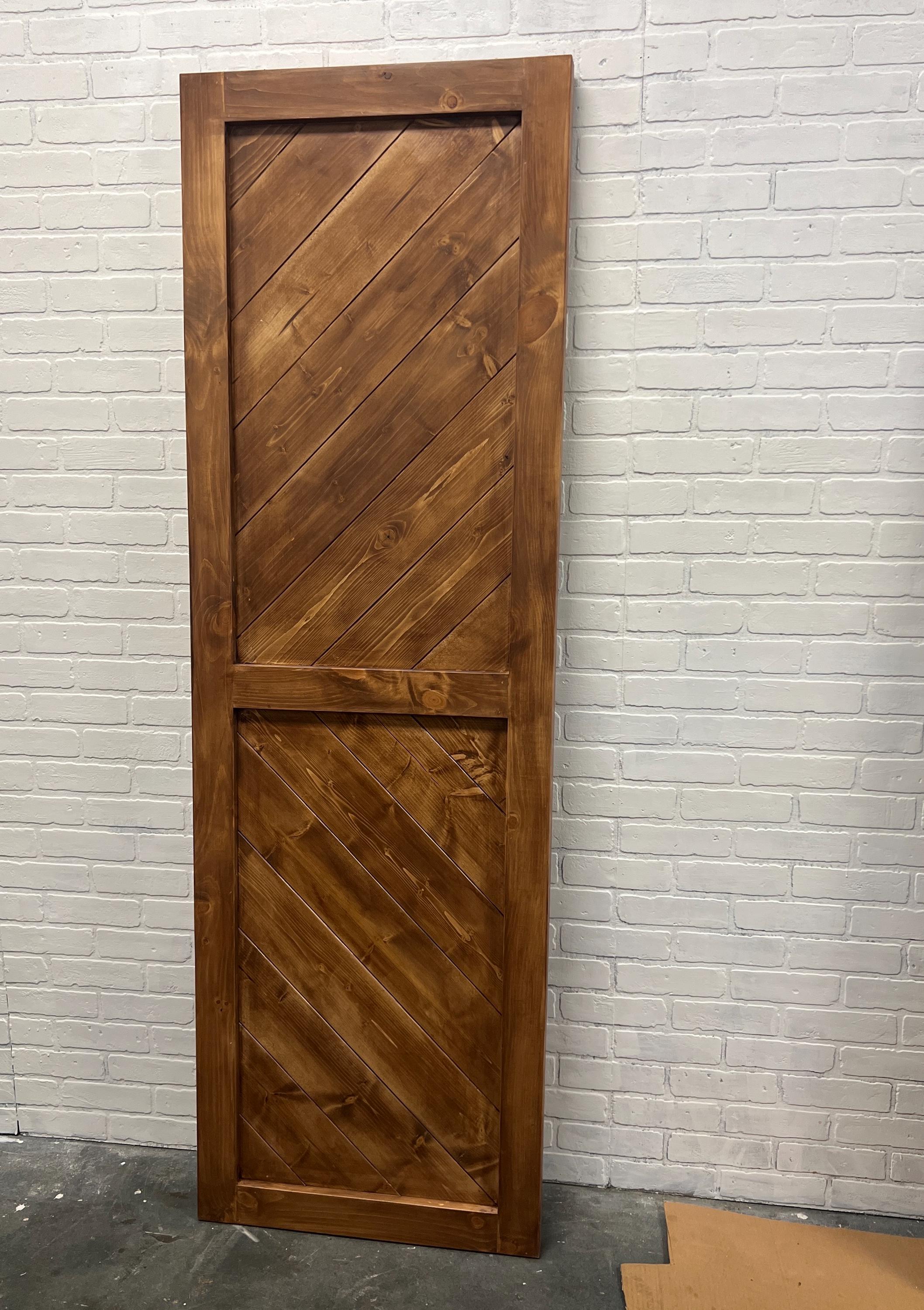 Chevron Barn Door, Modern Custom Wood Door