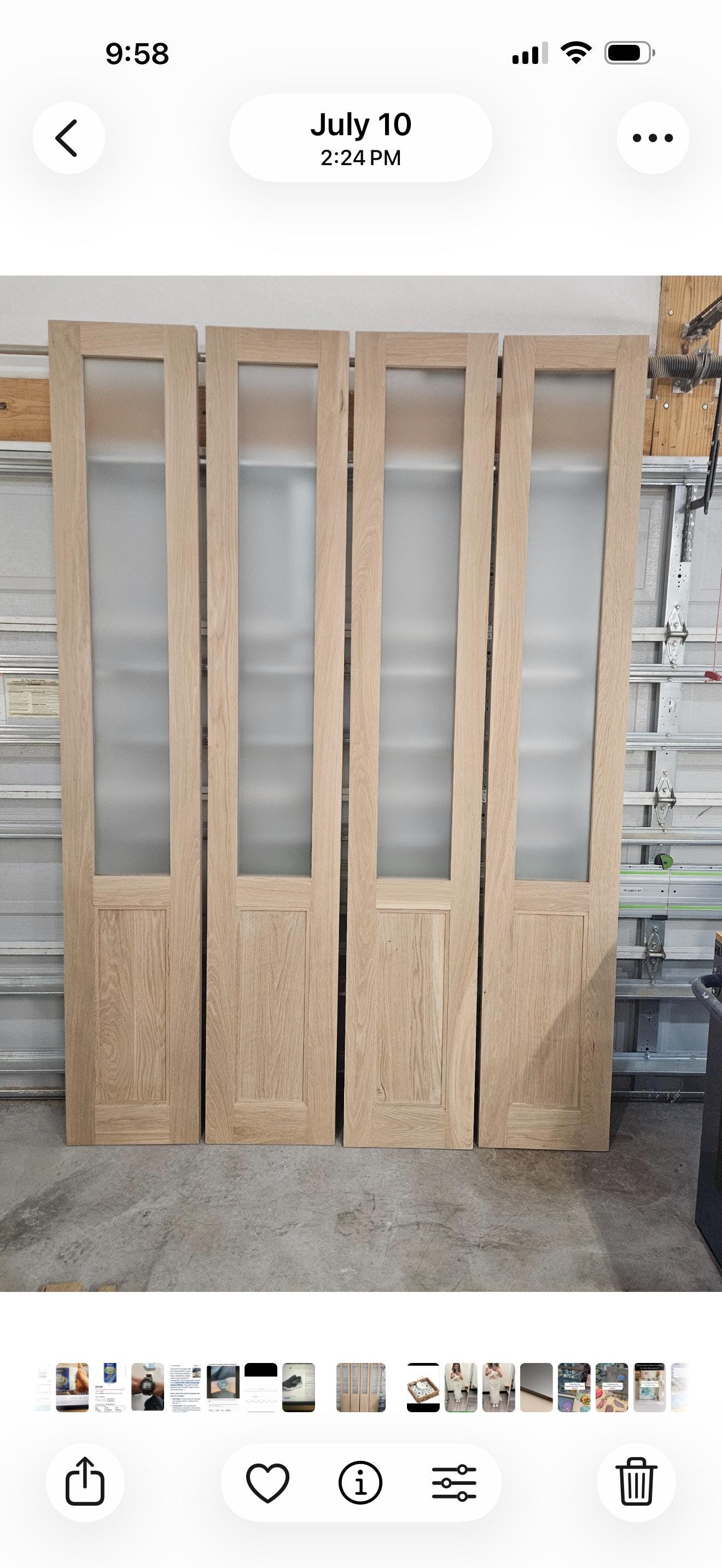 Custom Solid Wood Pantry Door, Full Lite Glass Door