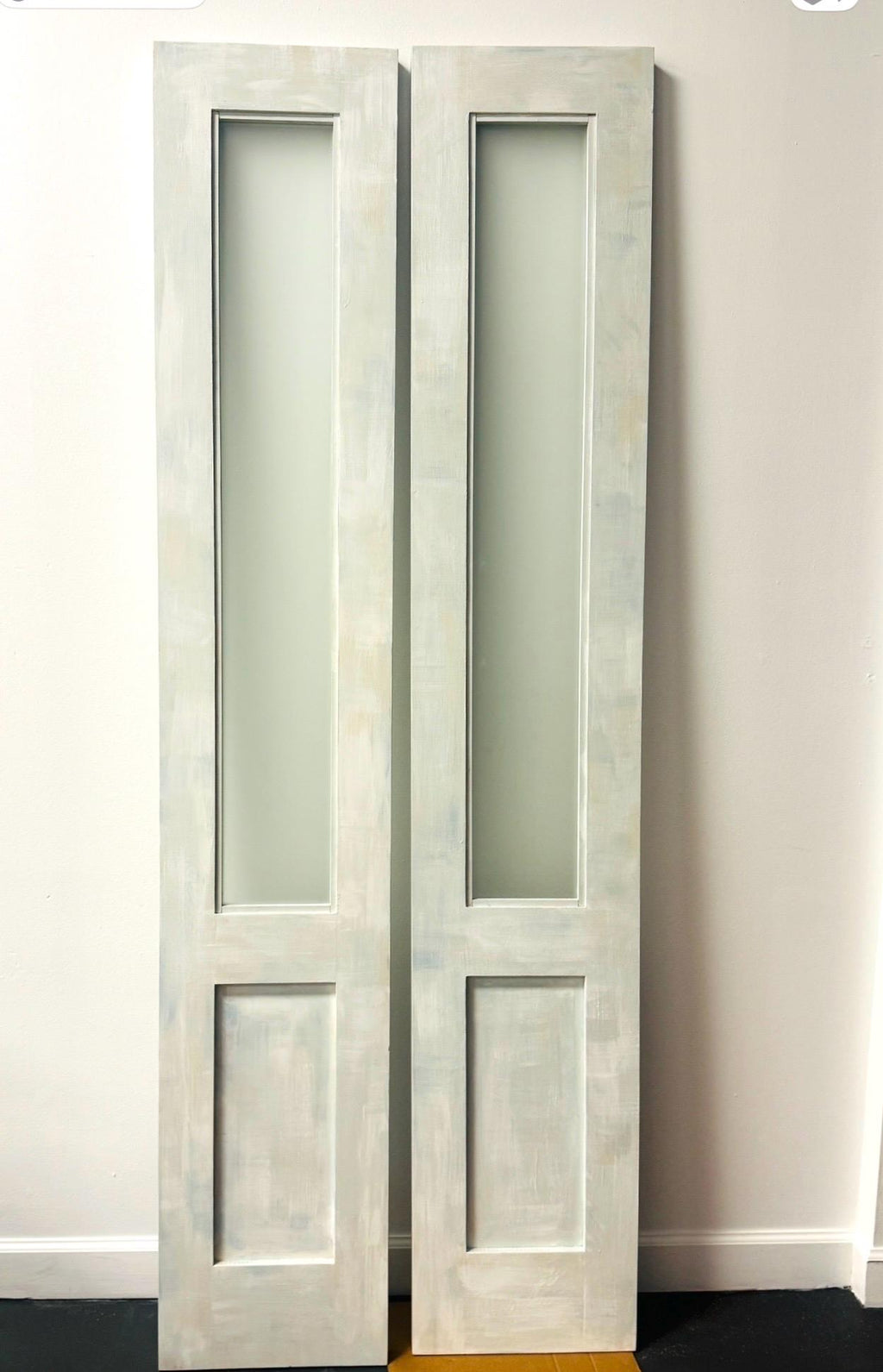 Custom Solid Wood Pantry Door, Full Lite Glass Door