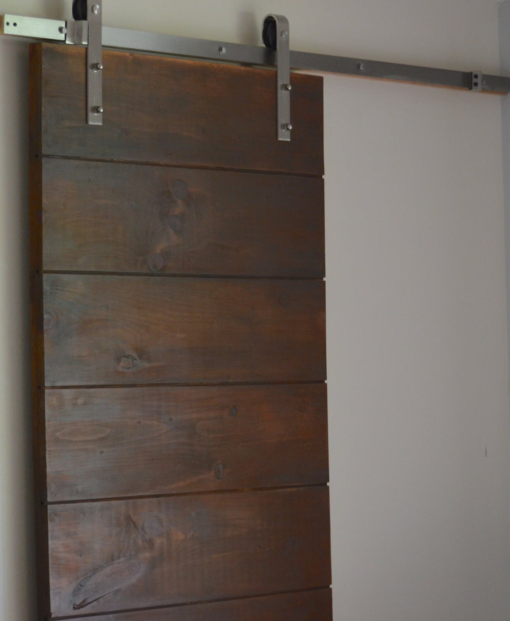 Rustic Horizontal Plank Sliding Barn Door, Custom Design