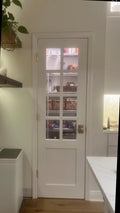 Custom Solid Wood French Door, Shaker Style Glass Pantry Door