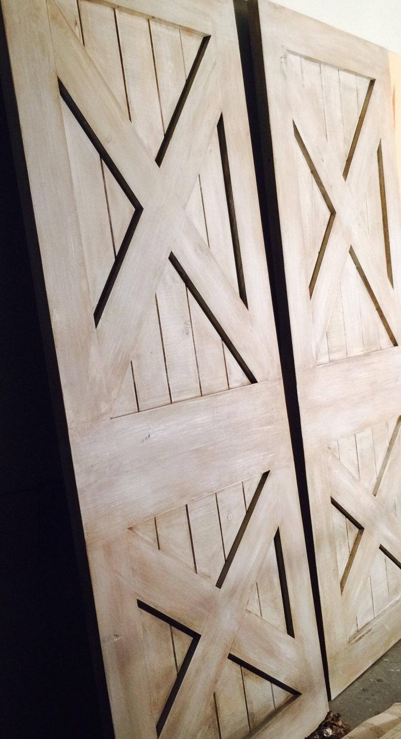 Custom Double X Sliding Barn Door
