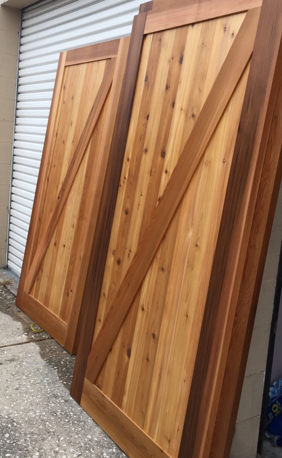 Custom Cedar Wood Z Barn Door, Interior or Exterior