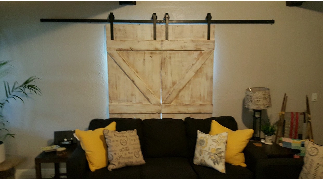 Shabby Chic Barn Door Shutters, Sliding Window Shutters